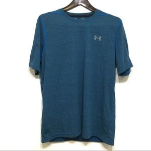 UNDER ARMOUR BLUE THREADBORNE CREW ATHLETIC TSHIRT